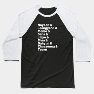 Twice - Names Baseball T-Shirt